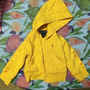 Infants Ralph Lauren Yellow Hoodie